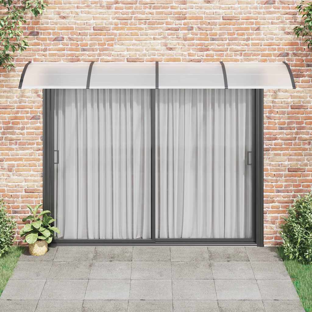 Vidaxx Türvordach 350x100 cm Polycarbonat schwarz