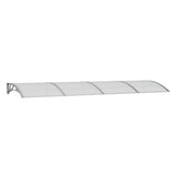 Vidaxx Türvordach 350x100 cm Polycarbonat grau