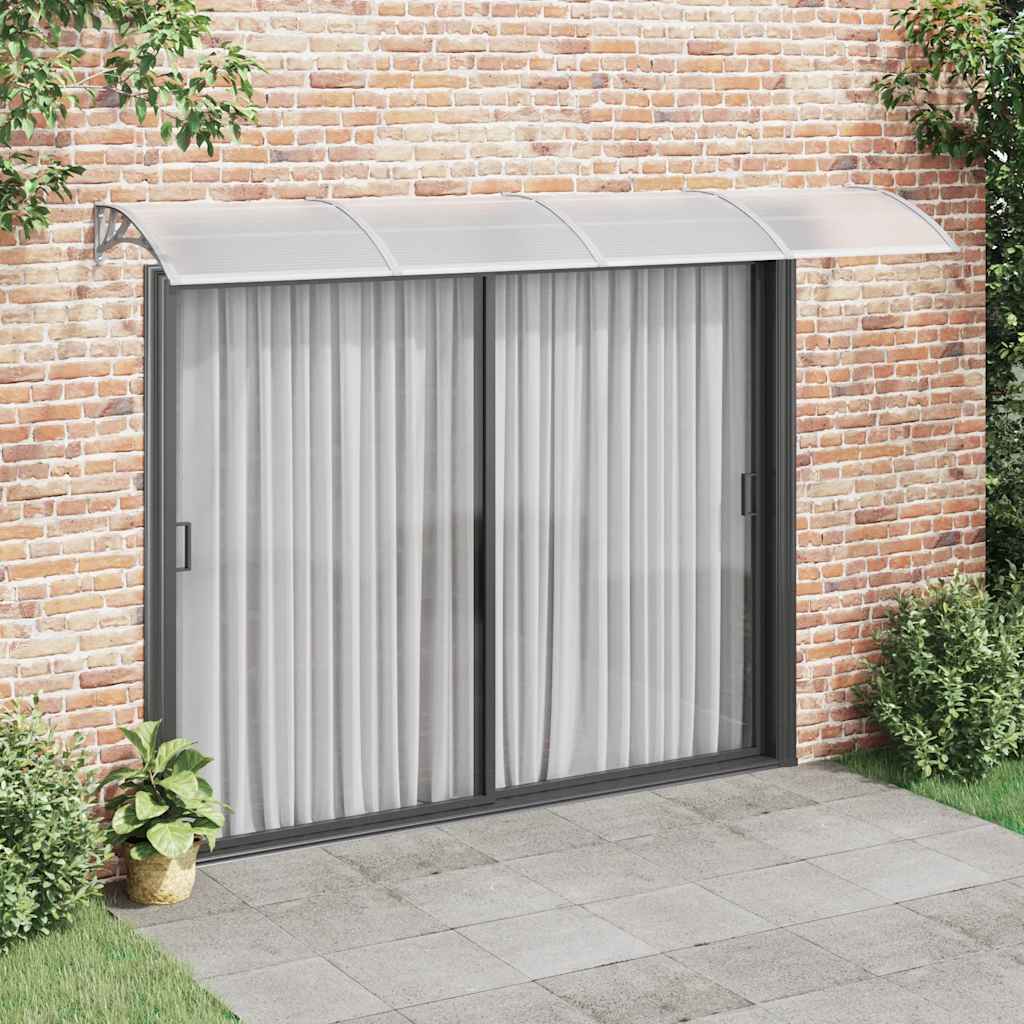 Vidaxx Türvordach 350x100 cm Polycarbonat grau