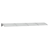 Vidaxx Türvordach 400x75 cm Polycarbonat grau und transparent