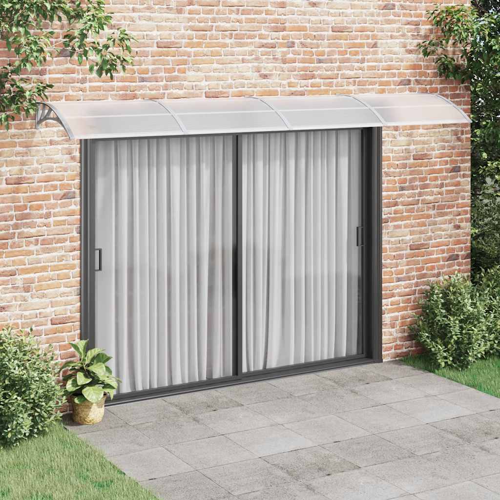 Vidaxx Türvordach 400x75 cm Polycarbonat grau und transparent