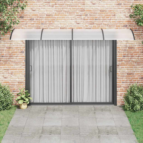 Vidaxx Türvordach 400x100 cm Polycarbonat schwarz