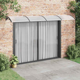 Vidaxx Türvordach 400x100 cm Polycarbonat schwarz