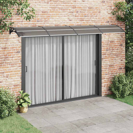 Vidaxx Türvordach 400x100 cm Polycarbonat schwarz