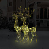 VidaXL Weihnachtsdekoration Rentier 2 Stk. 120 cm Acryl warmweiß