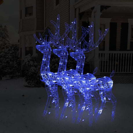 VidaXL Weihnachtsdekoration Rentier 3 Stk. 120 cm Acryl Blau