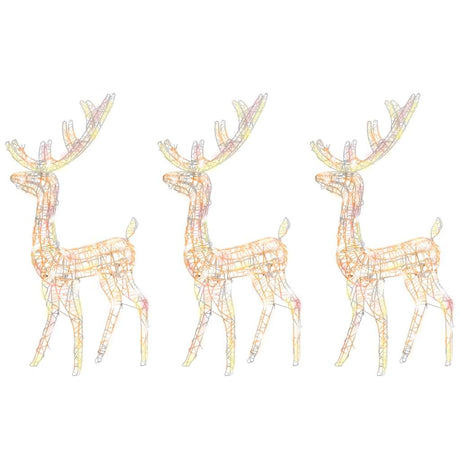 VidaXL Weihnachtsdekoration Rentier 3 Stück mehrfarbig 120 cm Acryl
