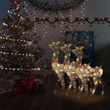 VidaXL Weihnachtsdekoration Rentier 3 Stück mehrfarbig 120 cm Acryl