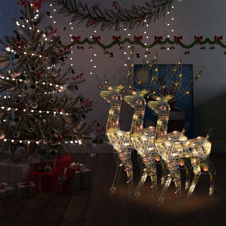 VidaXL Weihnachtsdekoration Rentier 3 Stück mehrfarbig 120 cm Acryl