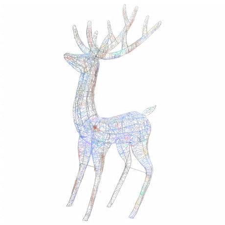 VidaXL Weihnachtsdekoration Rentier XXL 2 Stk. 250 LED mehrfarbig 180cm Acryl