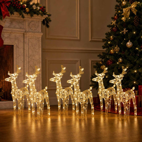 VidaXL Weihnachtsrentier 6 Stk. 240 LEDs Acryl warmweiß