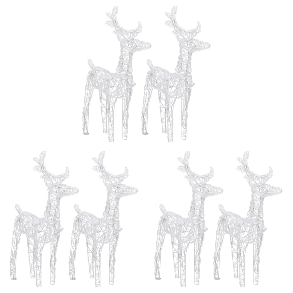 VidaXL Weihnachtsrentier 6 Stk. 240 LEDs Acryl warmweiß