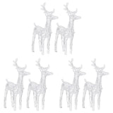 VidaXL Weihnachtsrentier 6 Stk. 240 LEDs Acryl warmweiß