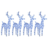 VidaXL Weihnachtsrentier 4 Stk. 160 LEDs Acryl kaltweiß