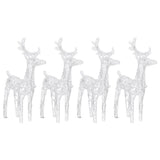VidaXL Weihnachtsrentier 4 Stk. 160 LEDs Acryl kaltweiß