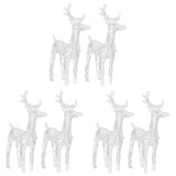 VidaXL Weihnachtsrentier 6 Stk. 240 LEDs Acryl kaltweiß