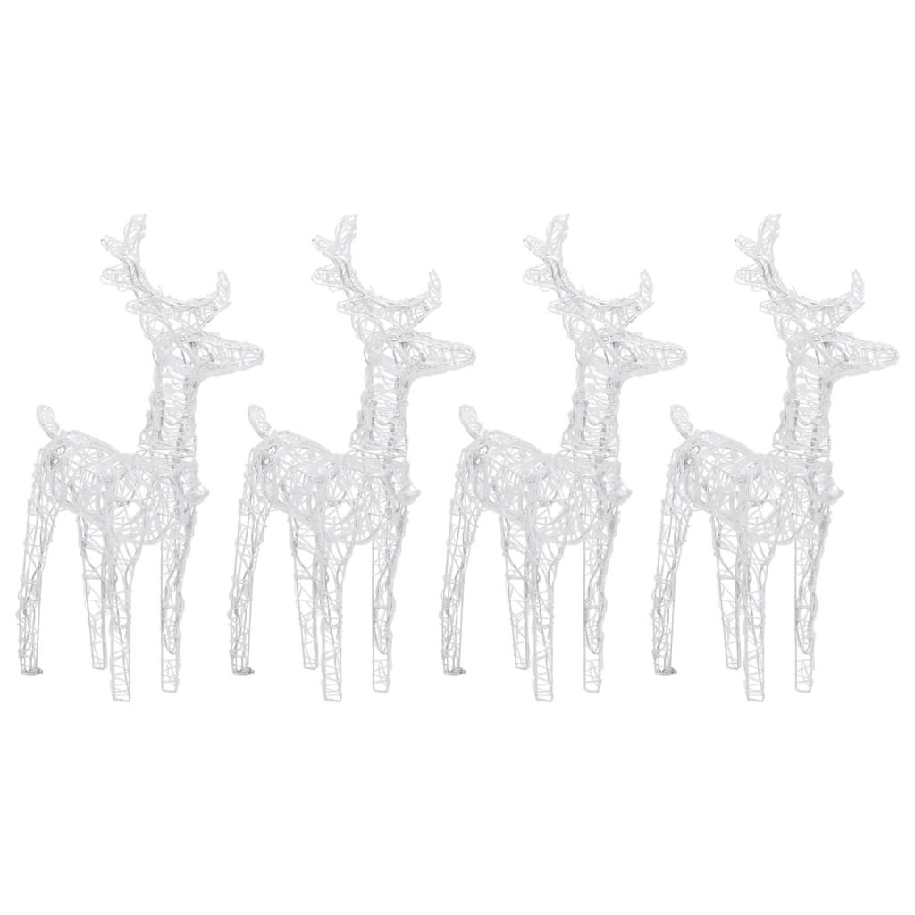 VidaXL Weihnachtsrentier 4 Stk. 160 LEDs Acryl Blau