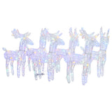VidaXL Weihnachtsrentier 6 Stk. 240 LEDs Acryl mehrfarbig
