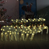 VidaXL Weihnachtsrentier 6 Stk. 120 LEDs goldfarben