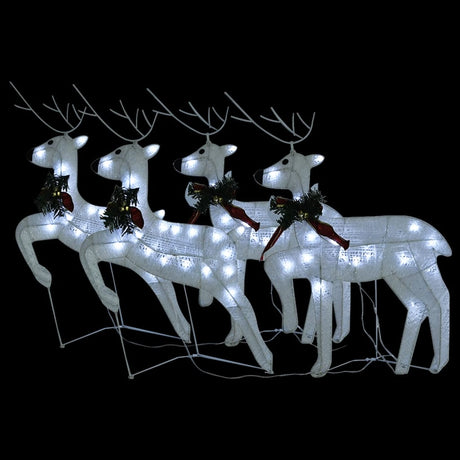 VidaXL Weihnachtsrentier 4 Stück 80 LEDs weiß