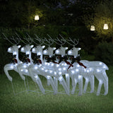 VidaXL Weihnachtsrentier 6 Stk. 120 LEDs weiß