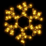Vidaxl kerstfiguur sneeuwvlok met led's 2 st 27x27 cm warmwit