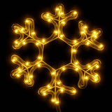 Vidaxl kerstfiguur sneeuwvlok met led's 3 st 27x27 cm warmwit