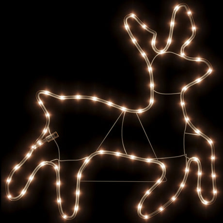 VidaXL Weihnachtsfigur Rentier mit LEDs 2 Stück 57x55x4,5 cm warmweiß