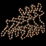 VidaXL Rentier Weihnachtsfigur mit LEDs 3 Stück 57x55x4,5 cm warmweiß