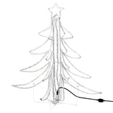 VidaXL Weihnachtsfigurenbaum 2 Stk. faltbar mit LEDs 87x87x93 cm warmweiß