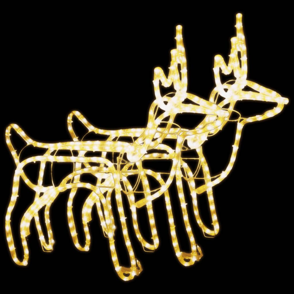 VidaXL Weihnachtsfigur Rentier 2 Stk. 60x30x60 cm warmweiß