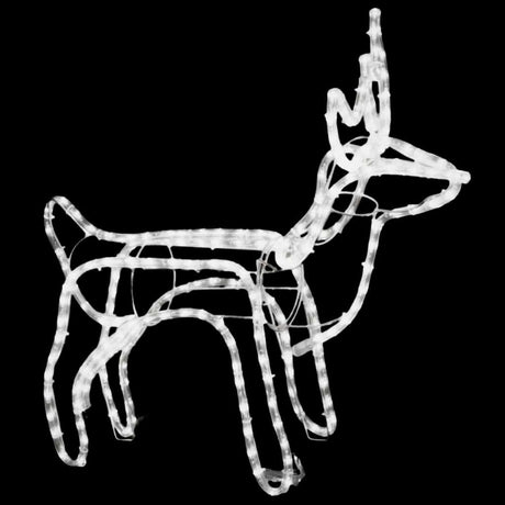 VidaXL Weihnachtsfigur Rentier 2 Stk. 60x30x60 cm warmweiß