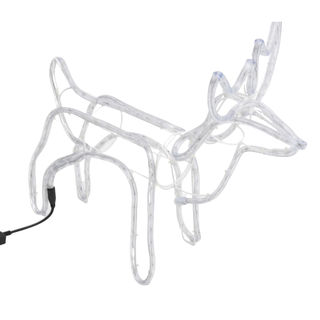 VidaXL Weihnachtsfigur Rentier 3 Stück 60x30x60 cm warmweiß