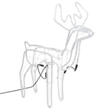 VidaXL Weihnachtsfigur Rentier mit beweglichem Kopf 3 Stück Warmweiß