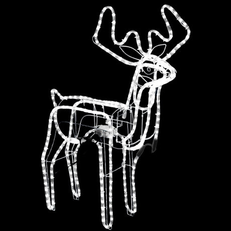 VidaXL Weihnachtsfigur Rentier mit beweglichem Kopf 3 Stück Warmweiß