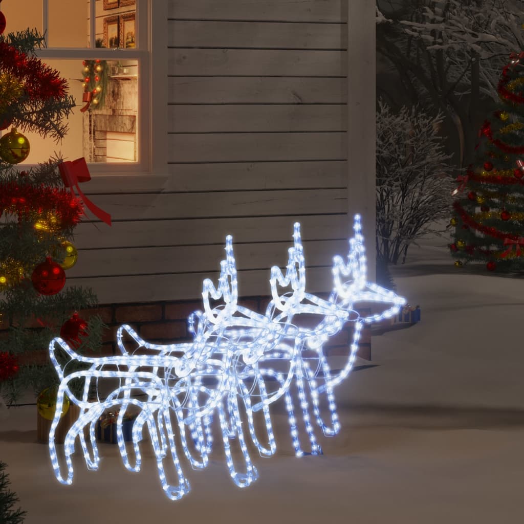 VidaXL Weihnachtsfigur Rentier 3 Stück 60x30x60 cm kaltweiß