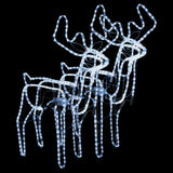 VidaXL Weihnachtsfigur Rentier mit beweglichem Kopf 2 Stück 76x42x87 cm kaltweiß