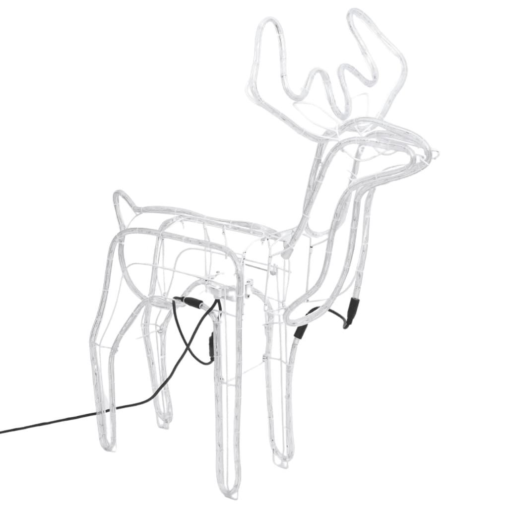 VidaXL Weihnachtsfigur Rentier mit beweglichem Kopf 2 Stück 76x42x87 cm kaltweiß
