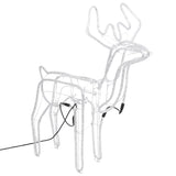 VidaXL Weihnachtsfigur Rentier mit beweglichem Kopf 2 Stück 76x42x87 cm kaltweiß