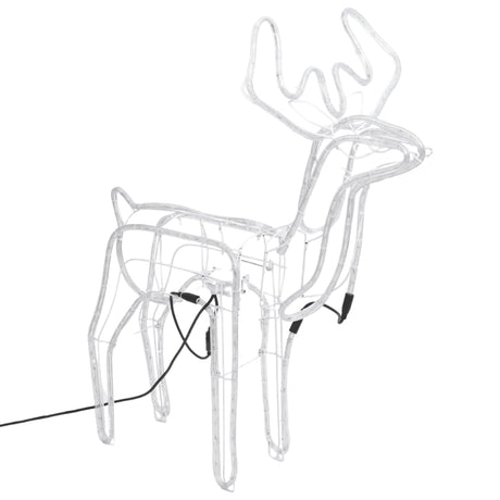 VidaXL Weihnachtsfigur Rentier mit beweglichem Kopf 2 Stück 76x42x87 cm kaltweiß