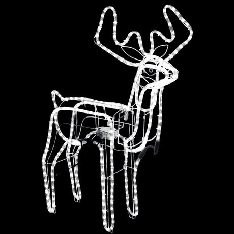 VidaXL Weihnachtsfigur Rentier mit beweglichem Kopf 2 Stück 76x42x87 cm kaltweiß