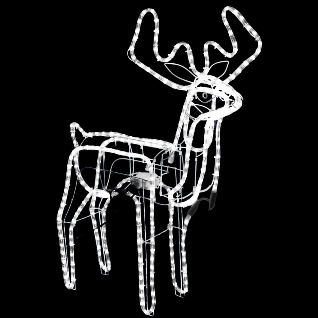 Vidaxl kerstfiguur rendier met bewegende kop 3 st 76x42x87 cm koudwit