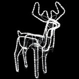 Vidaxl kerstfiguur rendier met bewegende kop 3 st 76x42x87 cm koudwit