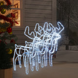 Vidaxl kerstfiguur rendier met bewegende kop 3 st 76x42x87 cm koudwit