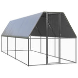 VidaXL Außenstall für Hühner 2x6x2 m aus verzinktem Stahl
