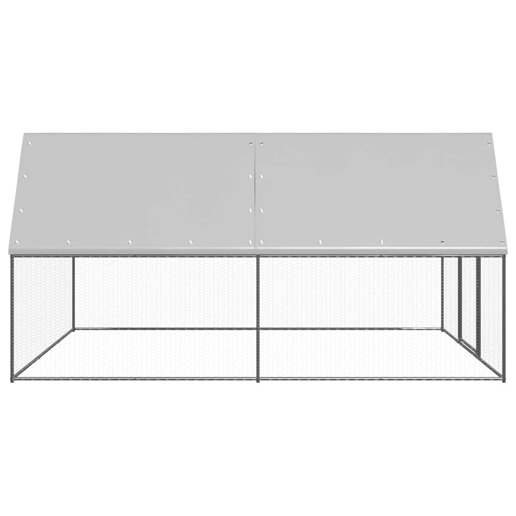 VidaXL Außenstall für Hühner 3x4x2 m aus verzinktem Stahl