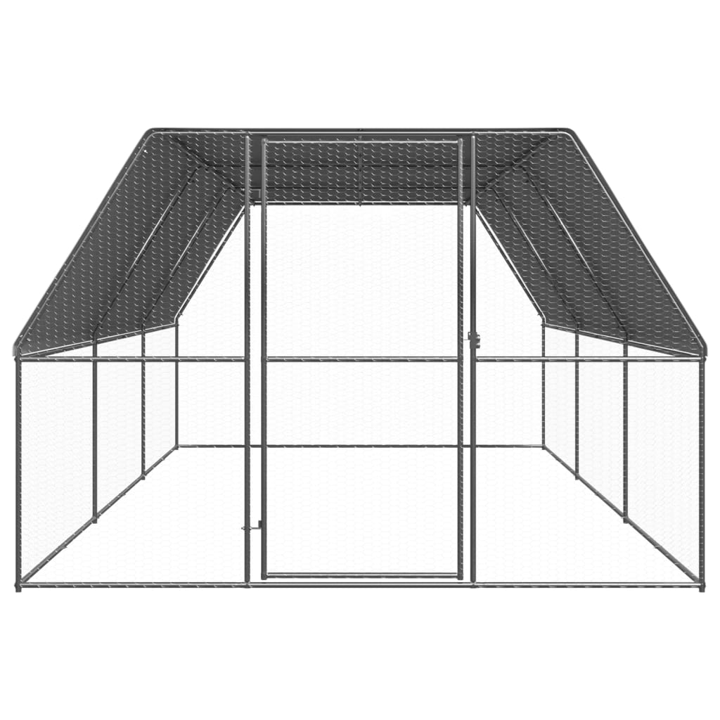 VidaXL Außenstall für Hühner 3x6x2 m aus verzinktem Stahl