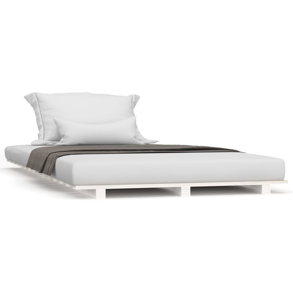 Vidaxl bedframe massief grenenhout wit 90x200 cm