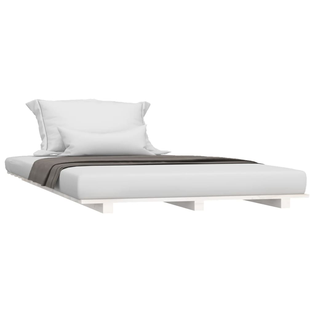 Vidaxl bedframe massief grenenhout wit 90x200 cm
