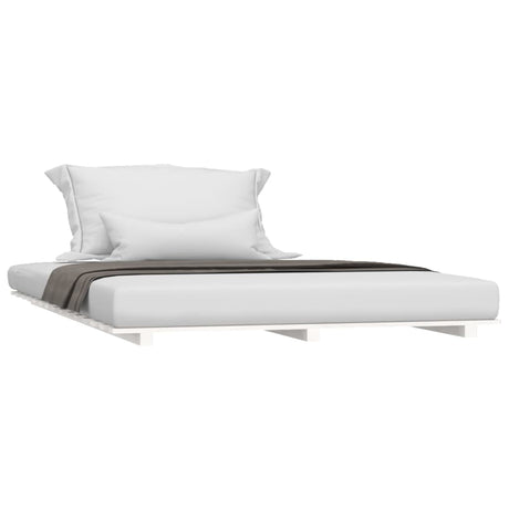 Vidaxl bedframe massief grenenhout wit 120 x 190 cm